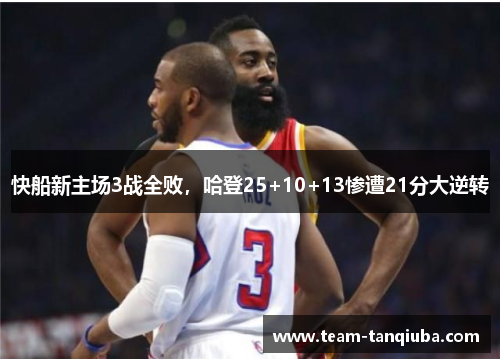 快船新主场3战全败，哈登25+10+13惨遭21分大逆转